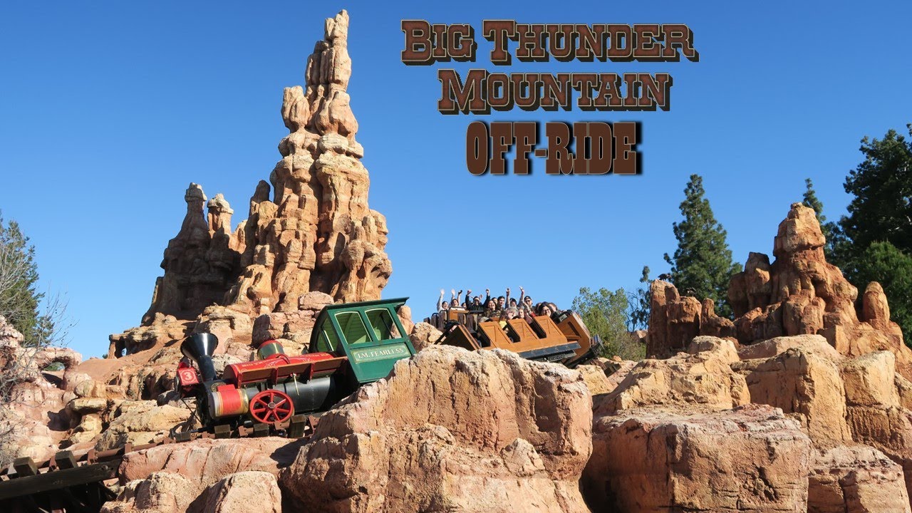 Big Thunder Mountain Railroad Off-Ride Footage, Disneyland Mine Train Coaster | Non-Copyright