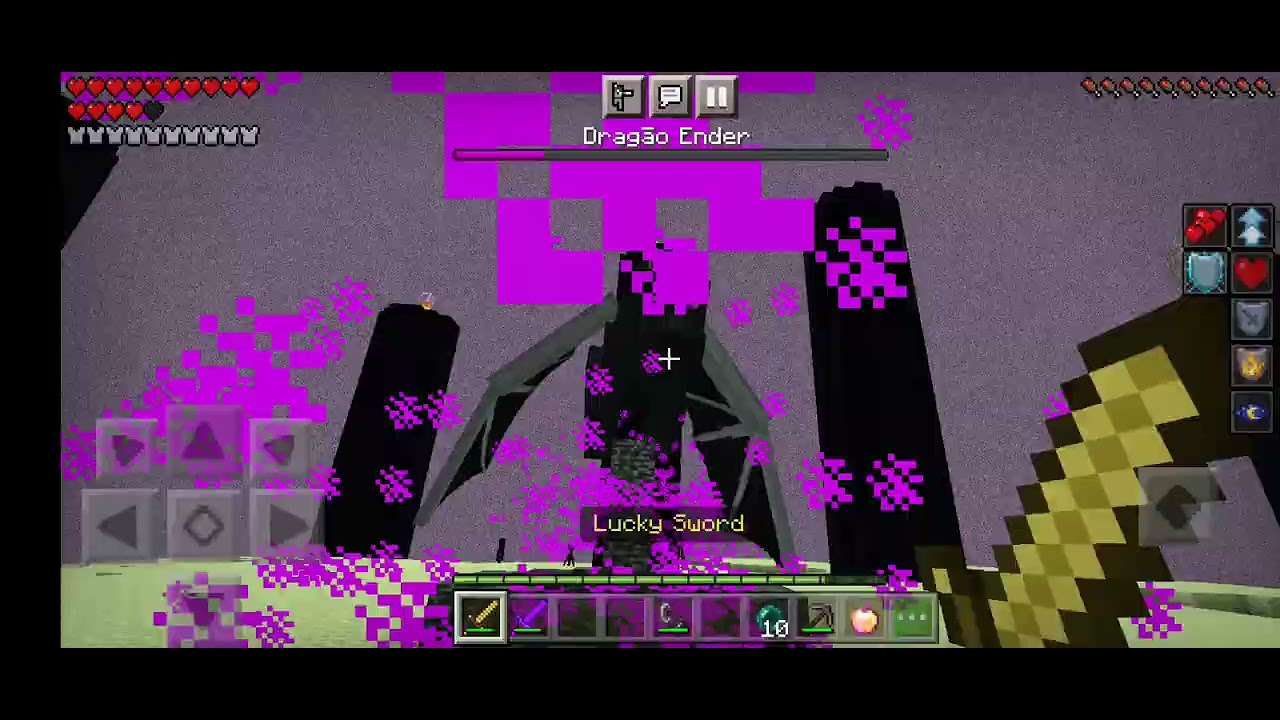 Como matar o dragão ender muito rápido com mega espada 😯