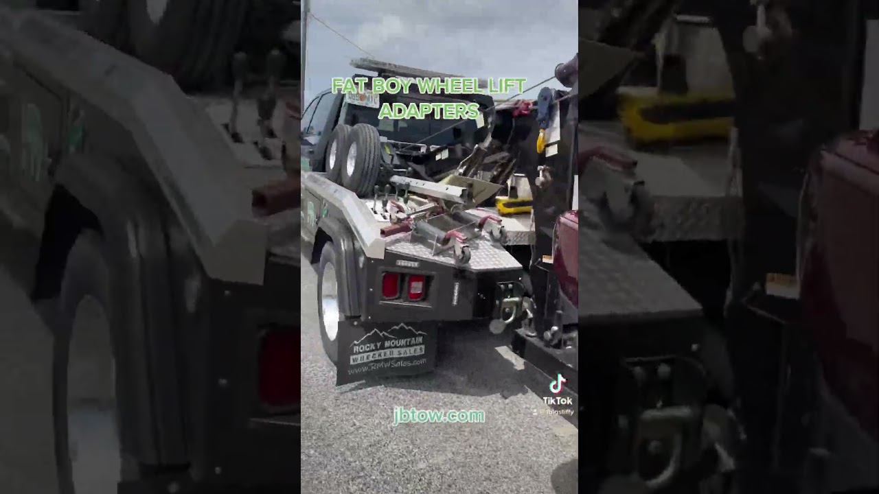 Fat boy, wheel lift adapters towing, ￼repo tow truck