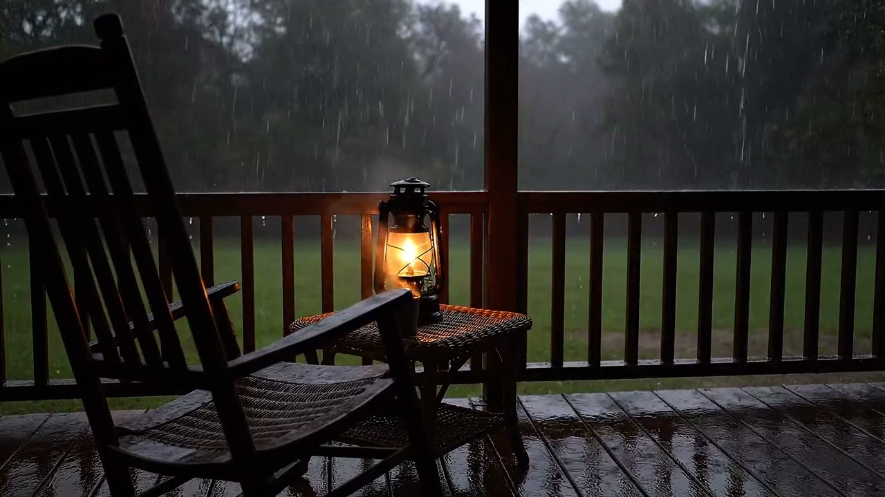 Middle of the Night Downpour | Heavy Rain & Deep Ambience | 5 Hours