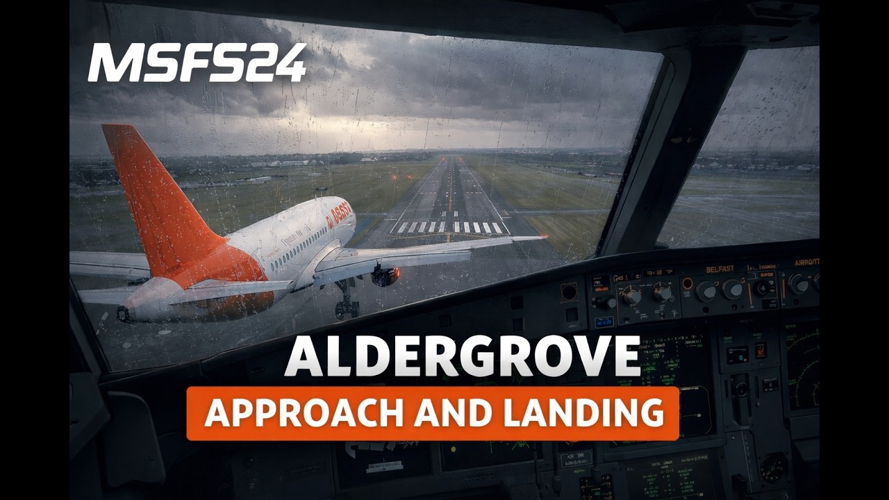Approach & Landing / Aldergrove EGAA / Fenix A320  (Vertical Video)