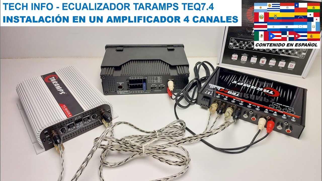 TECH INFO - COMO INSTALAR EL ECUALIZADOR TARAMPS TEQ7.4 EN UN AMPLIFICADOR DE 4 CANALES