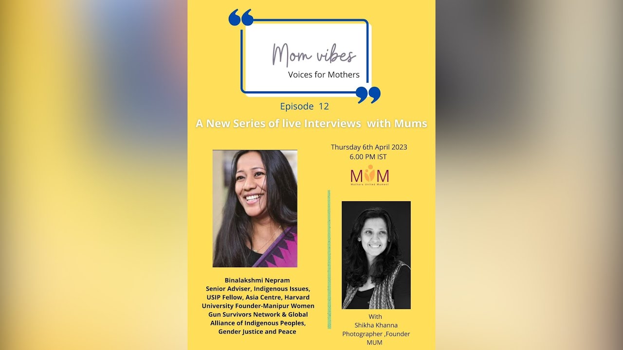 Please join me tonight with test another inspiring Mum Binalakshmi Nepram | @MothersUnitedMoment