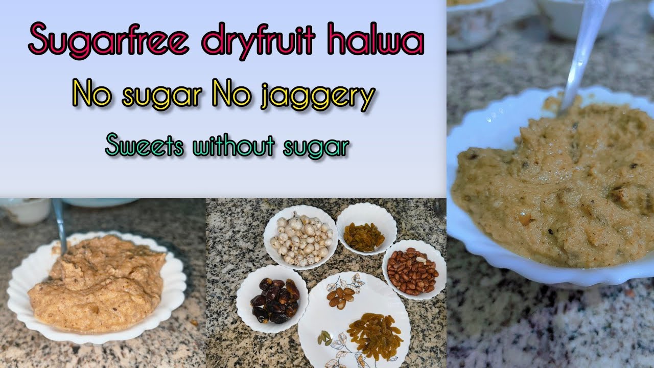 Sugar free badam or makhana ka halwa😋 sugarfree dryfruit halwa recipe😋 sweets without sugar #recipe 