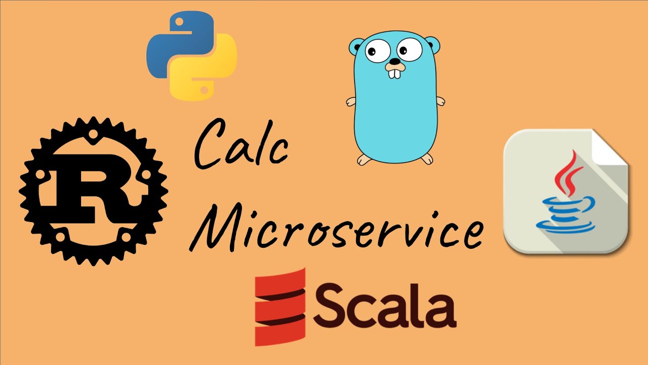 Calc Services (5 Microservices Scala, Go, Rust, Python, and Java) running on K8s