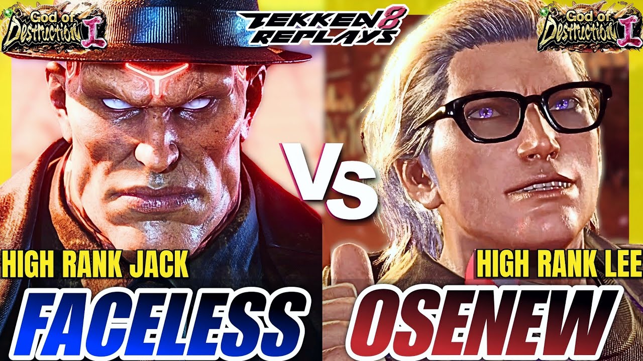 Tekken 8 - Faceless (Jack-8) vs Osenew (Lee) - Epic Ranked Matches