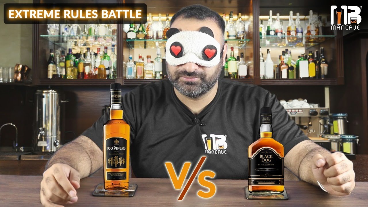 100 Pipers vs Black Dog | #BlindTastings With Blindfold