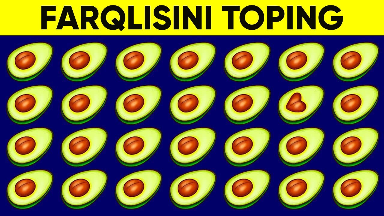 Qaysi biri boshqacha // Mantiqiy savollar // Topishmoqlar