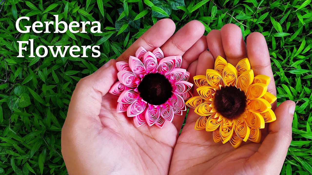 Easy & Beautiful Paper Quilling Flowers | Gerbera Flowers
