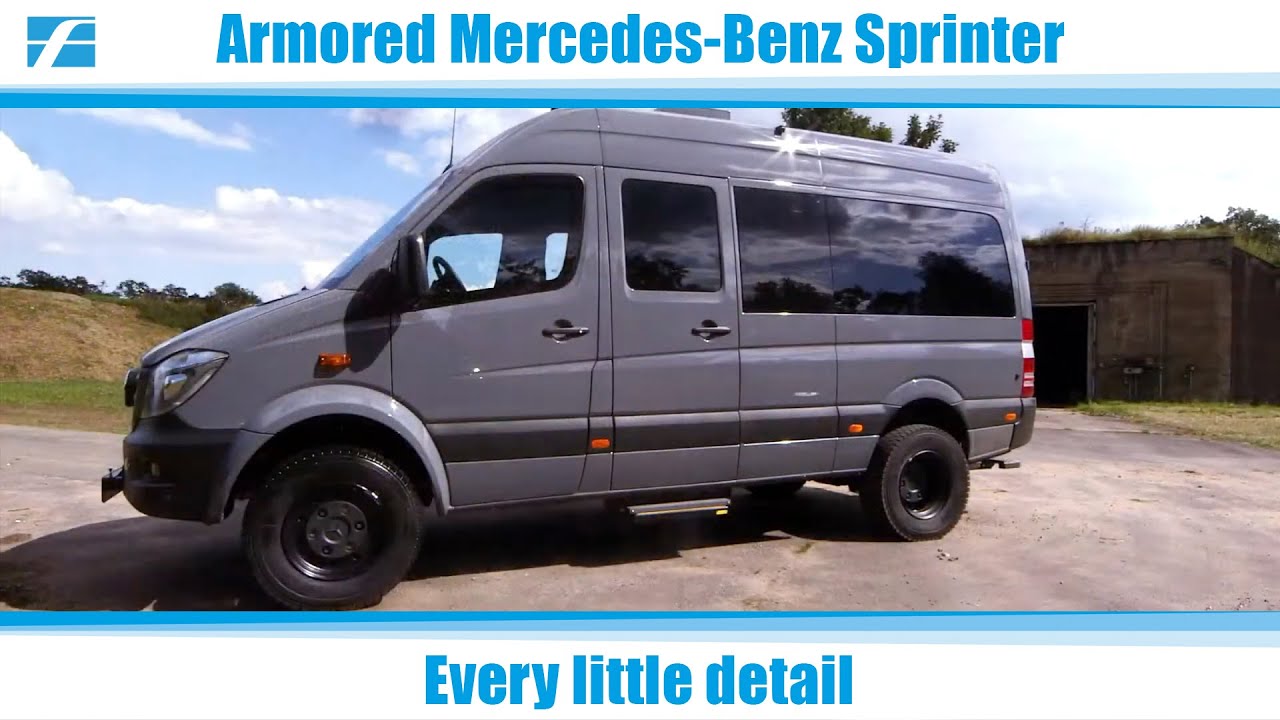 A detailed overview of the Mercedes-Benz Sprinter, an armored special protection vehicle.