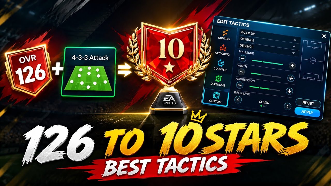 BEST 126 OVR 4-3-3 Attack Tactics in FC Mobile to 10 STARS! 🔥
