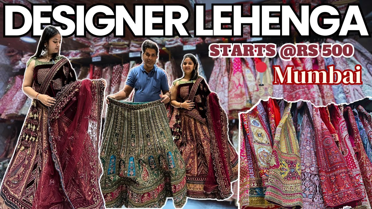 Mumbai Cheapest Designer Lehenga - Starting only Rs 500 | Lehenga Shopping in Mumbai | Semi-Stiched