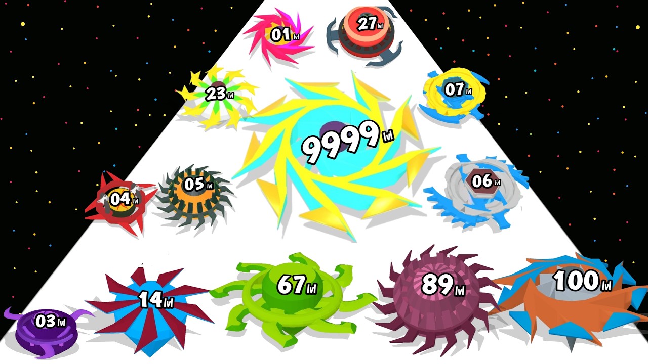 Spinner Evolution Run 3D - Level Up Spinner Max Level Gameplay (Spinner Merge Runner Rampage)