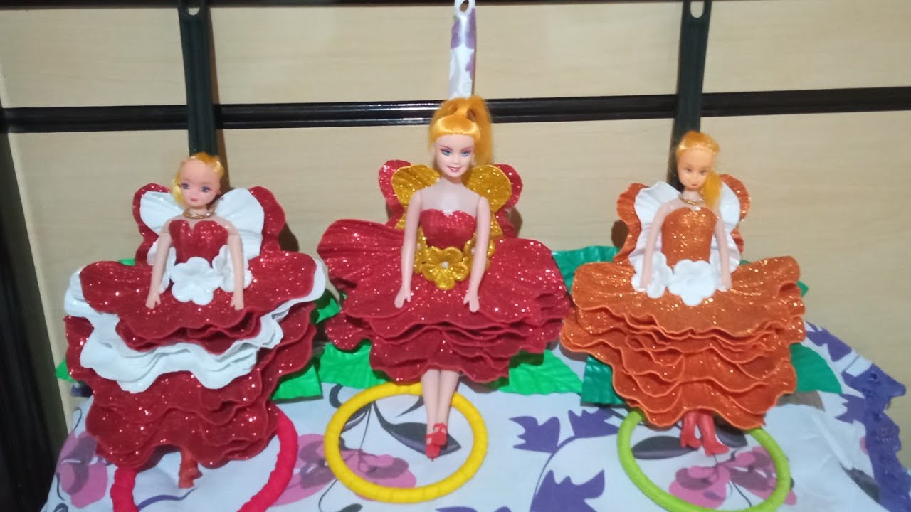 Porta pano de prato de boneca, feito na concha de feijão
