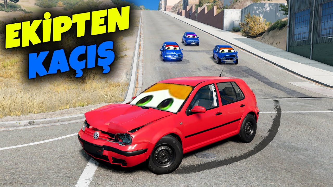 BÜYÜK KOVALAMACA ( EBELEMEC ) GOLF | BeamNG.drive // HARD Crash
