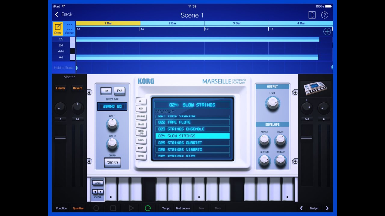 Korg Gadget, Lets Compose With Marseille, Demo for iPad