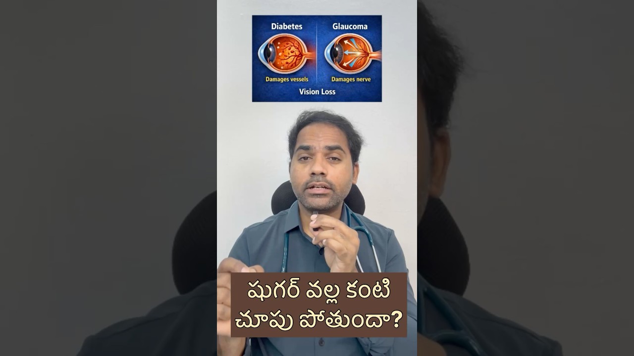 Diabetes vs blindness #diabetes #visionloss #telugu #blindness #health