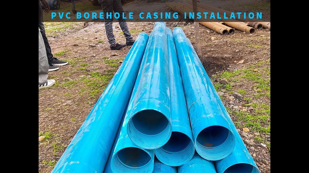 How to install PVC casings in a borehole