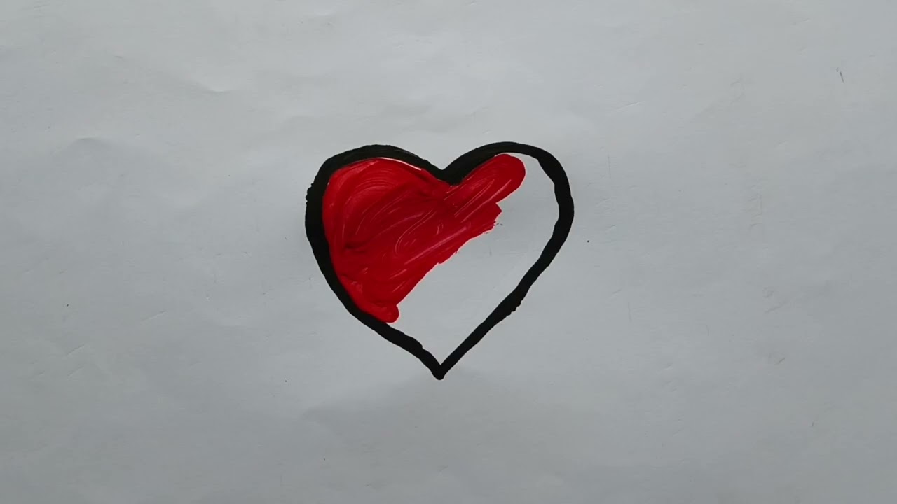 Cute Heart Drawing for Kids ❤️