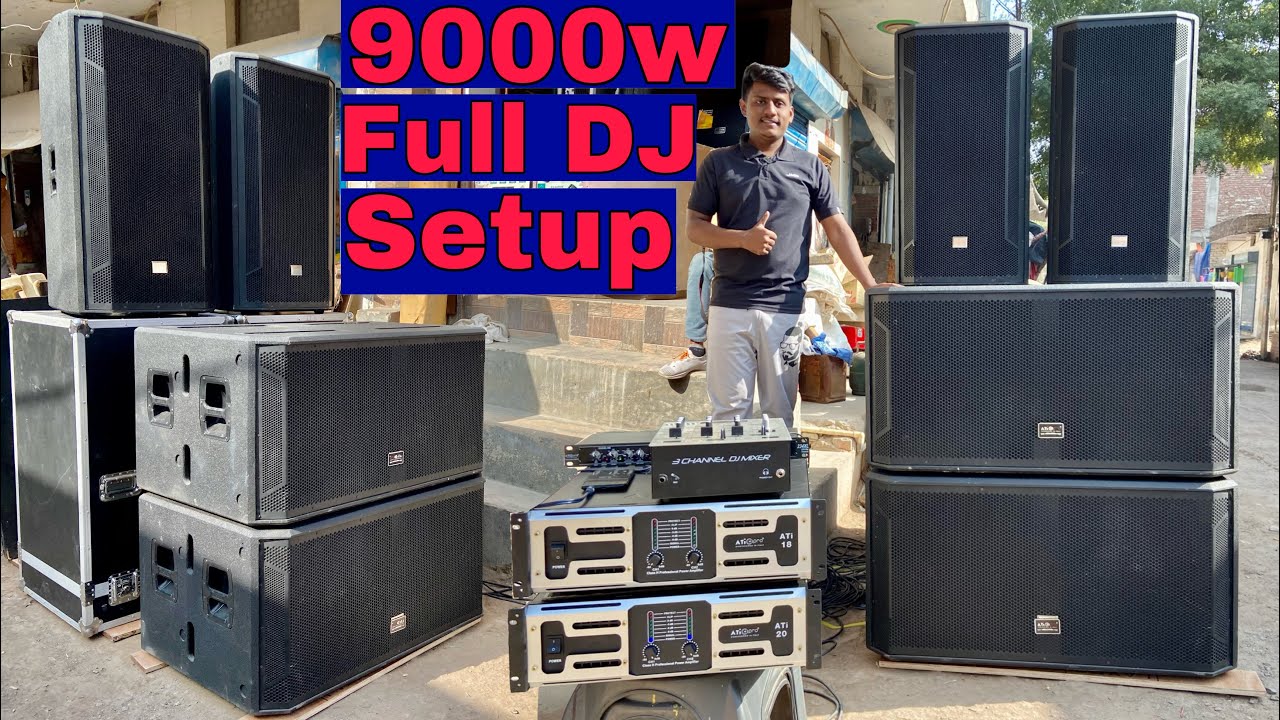 DJ SETUP 2 Dual Bass 2 Top 2 Amplifier Mixer Crossover ओर कैसे लगते है DJ Setup को IN HINDI