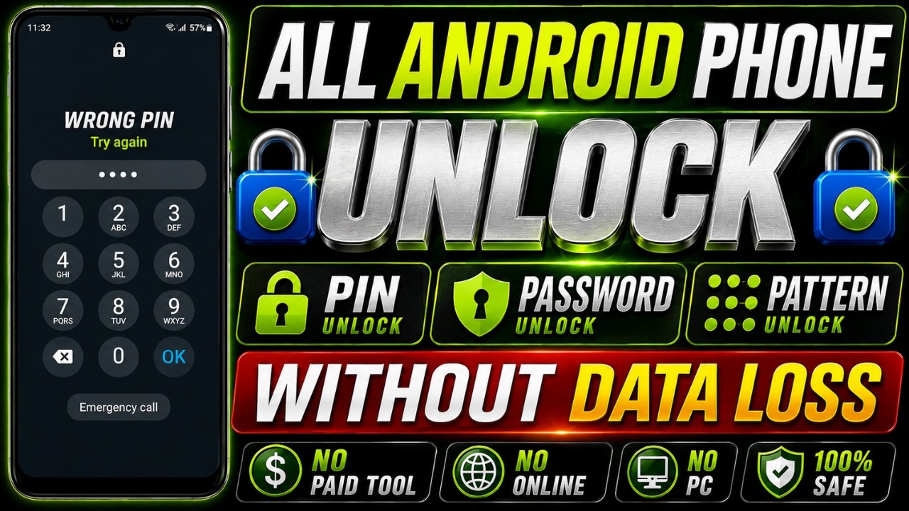 🚨 100% Working! Unlock Any Android Phone PIN, Pattern & Password | No Data Loss | No PC| Latest 2026