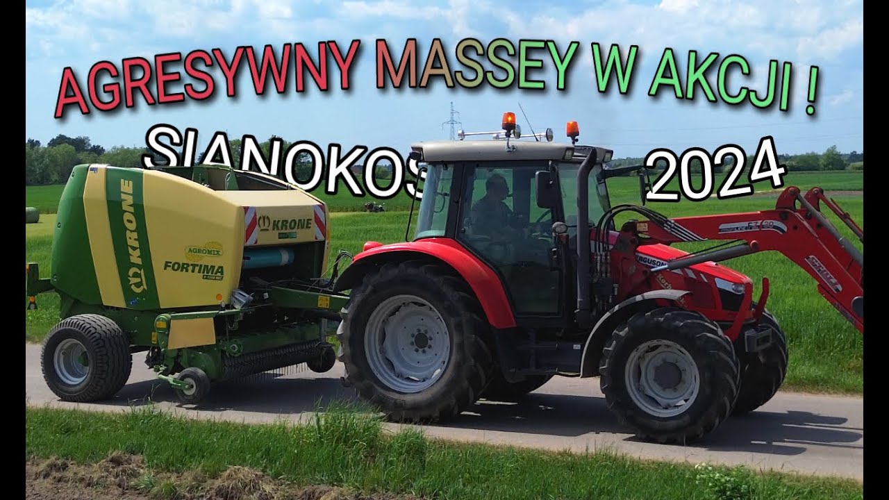 OPOROWA SIANOKISZONKA Z MASSEYAMI !! CZYLI KOSZENIE, ZGRABIANIE,PRASOWANIE,2xKRONE & CLAAS W AKCJI !