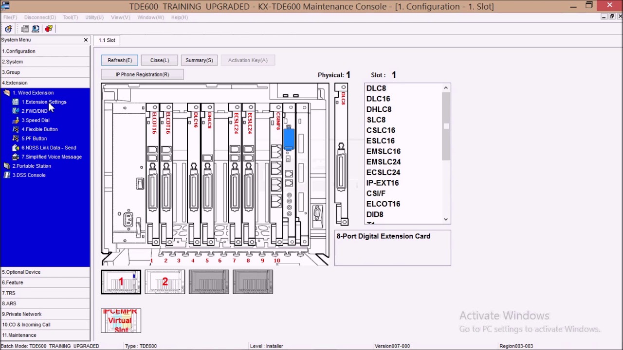 IP-PBX KX-TDE600  CHANGING  EXT's  NUMBERS - PART 2 ( IN ENGLISH )