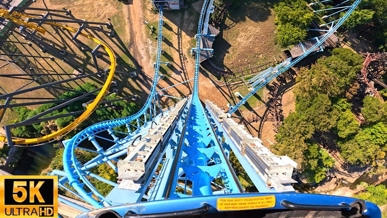 Mr. Freeze POV 5K (Backwards) BEST RIDE IN THE PARK.. FOR NOW! Six Flags Over Texas