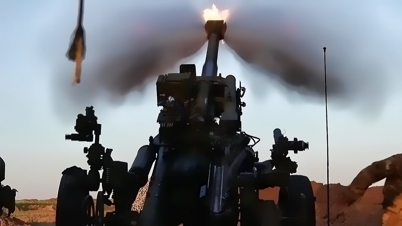 U.S. Army Artillery In Action Near Mosul &bull; April 2017