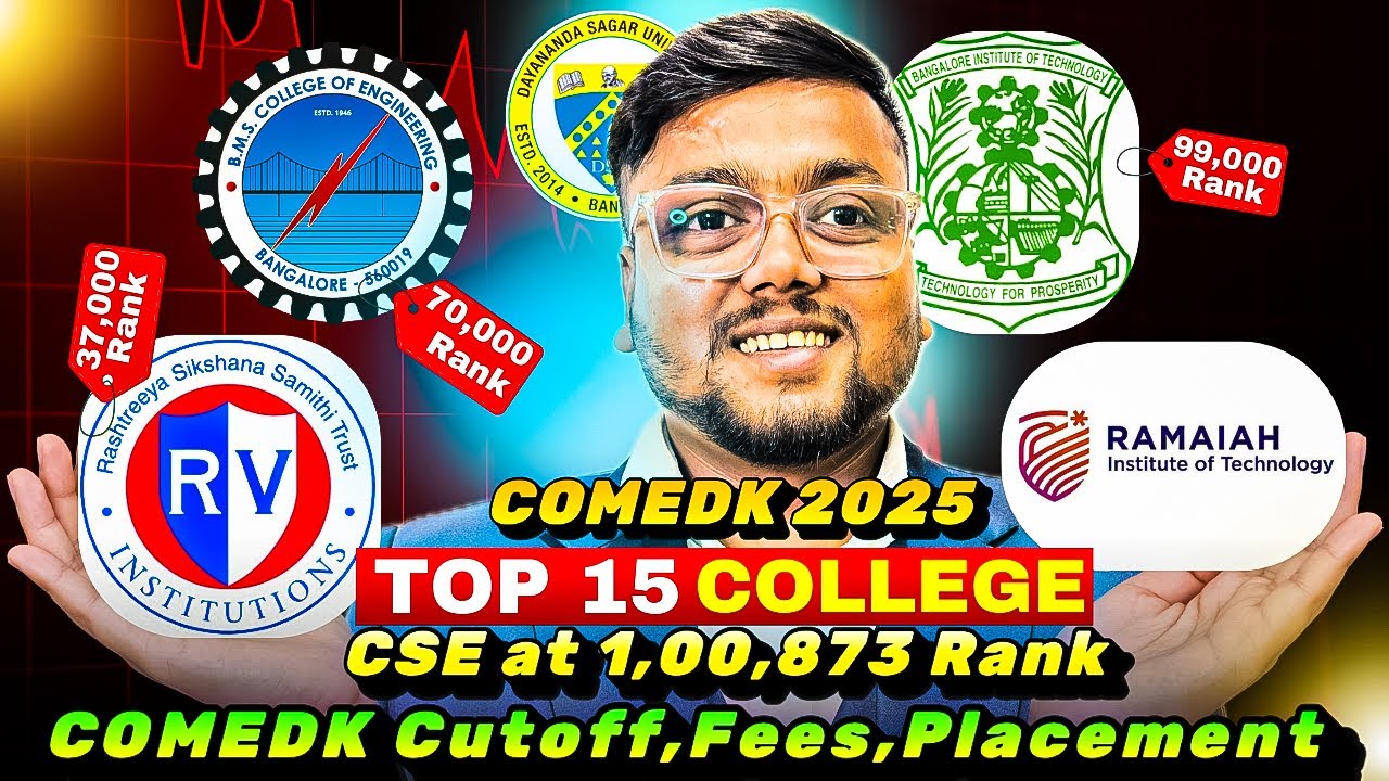 Top 15 COMEDK Colleges 🔥 | COMEDK Rank vs College 2025 | COMEDK CSE Cut off 2025 | COMEDK 2025