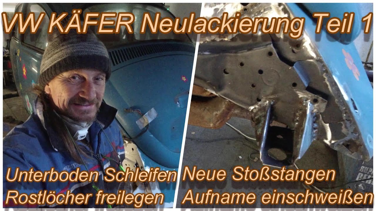 VW Käfer Unterboden - Rostreparatur und Neulackierung Teil 1