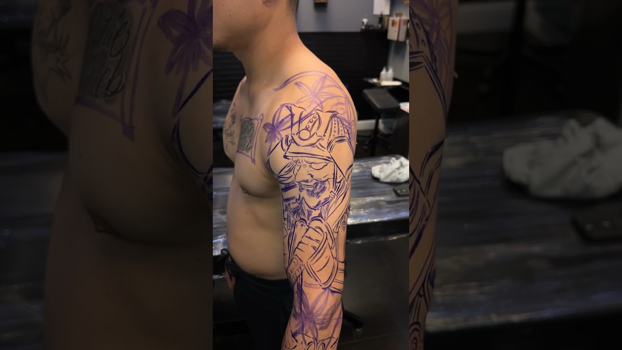 New full sleeve tattoo. #samurai #art #tattooartist