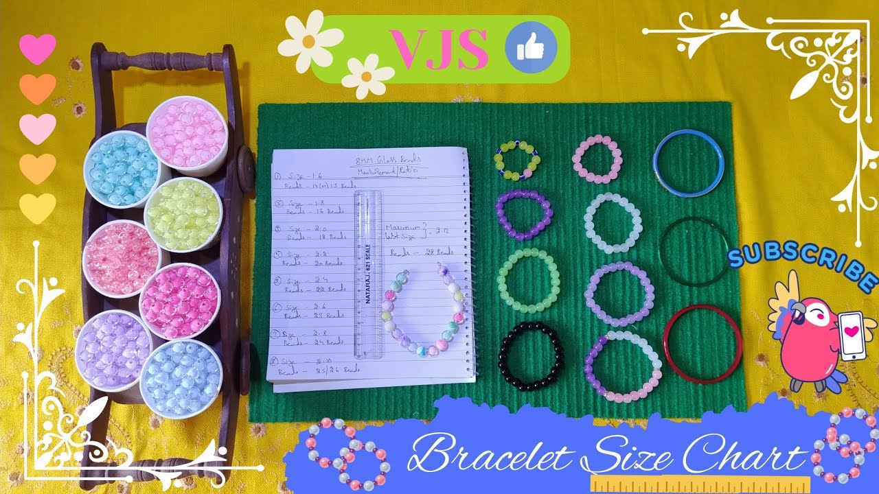 📿Step by Step Guide for Bracelet Size/How many Beads required for making Bracelet according to Sizes