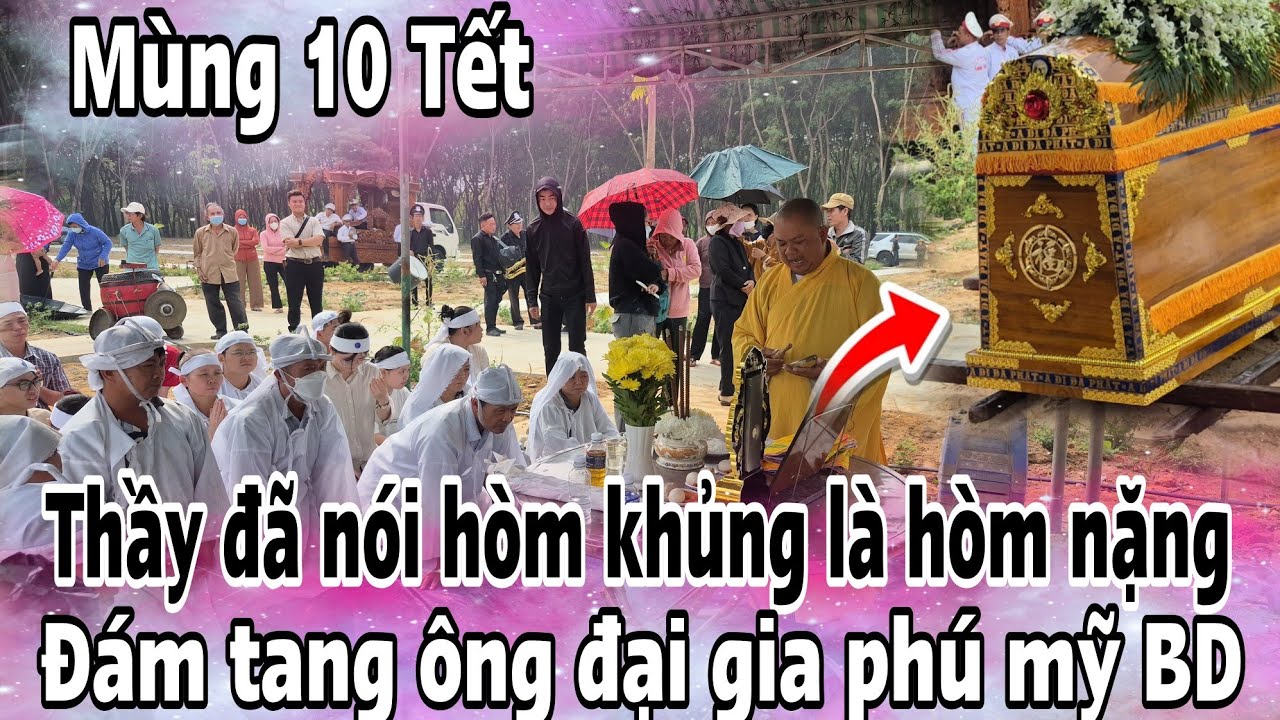 Thầy nói hòm khủng là hòm nặng lại gặp đám tang nhiều con cháu đội tang chiều nay tại hoa viên BD