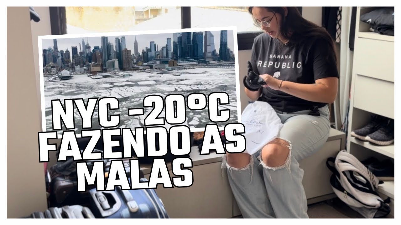 NYC FAZENDO A MALA PARA UM FRIO DE -20°C + VLOG DO EMBARQUE