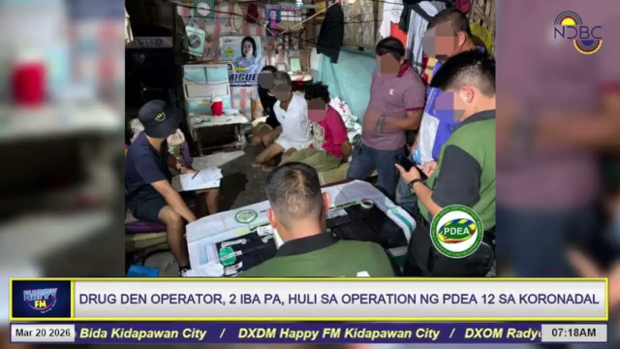 DRUG DEN operator, 2 iba pa, huli naman sa operation ng PDEA 12 sa Koronadal