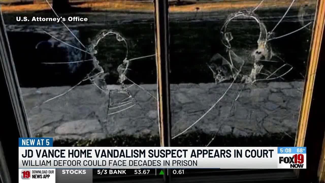 JD Vance home vandalism suspect appears in court