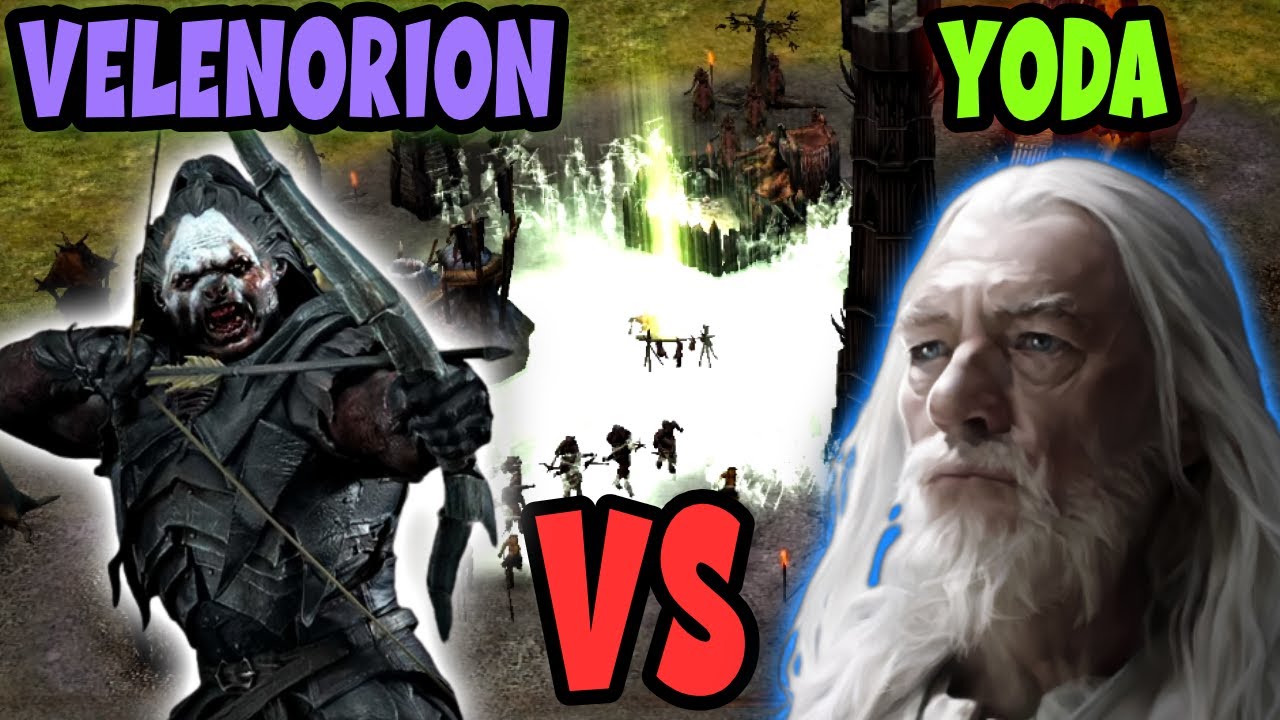My Very FIRST Isengard VS Gondor EVER !!! | Velenorion VS Yoda | Battle for Middle Earth 2.22