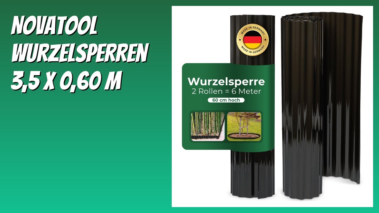 BEWERTUNG (2026): Novatool Wurzelsperren 3,5 x 0,60 m. Infos