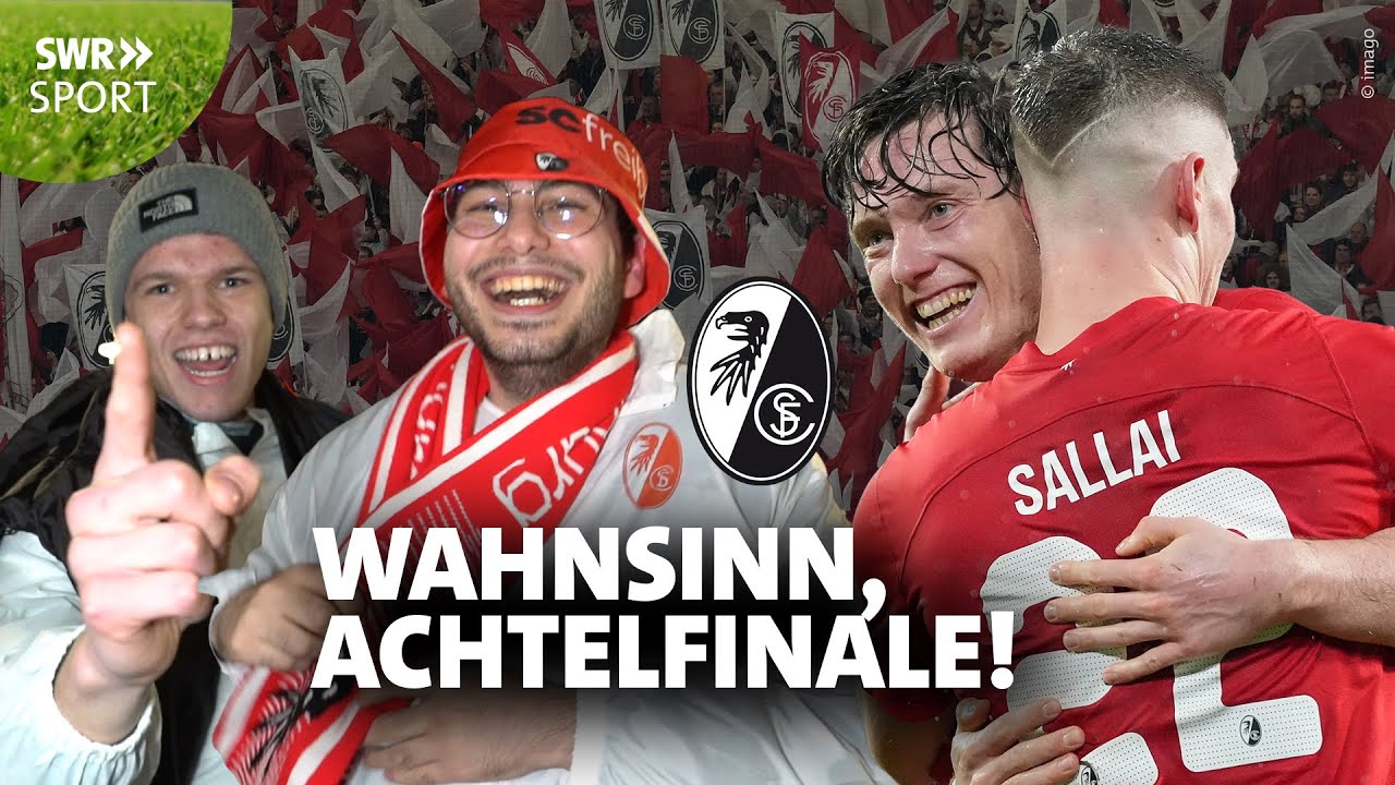 🔥SO feiern Fans den Achtelfinal-Einzug des SC Freiburg gegen RC Lens! - DEIN SCF 108 | SWR Sport
