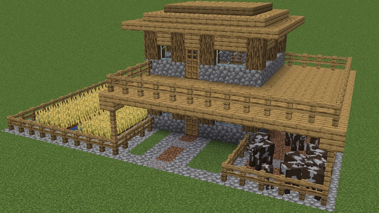 Minecraft - How to build a small and easy farm house