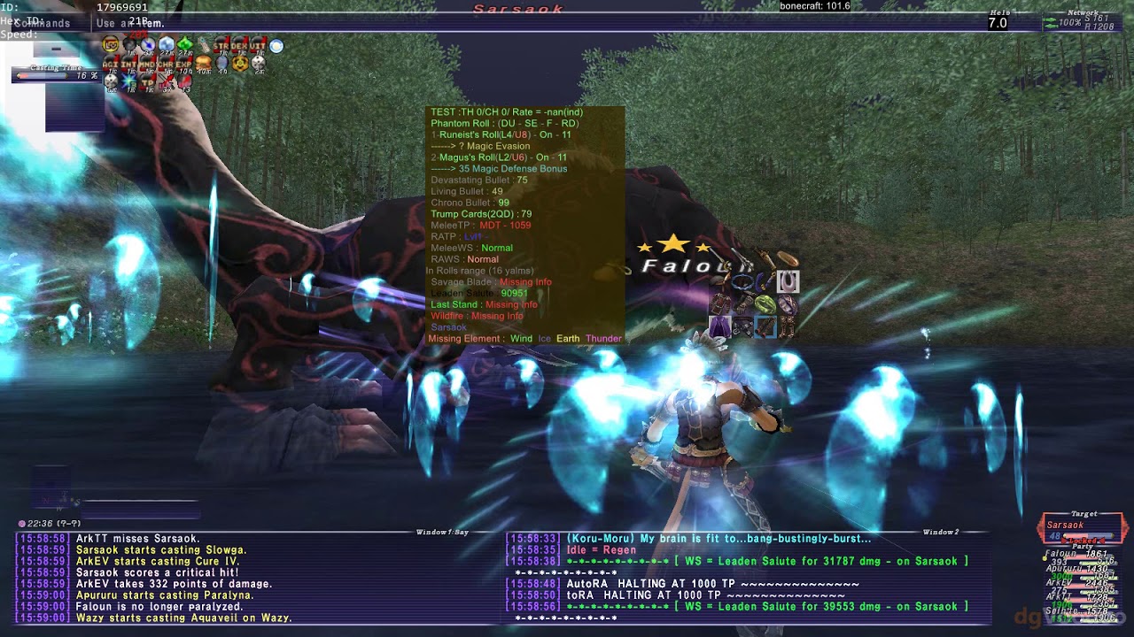 FFXI - Sarsaok Solo with trust, as COR