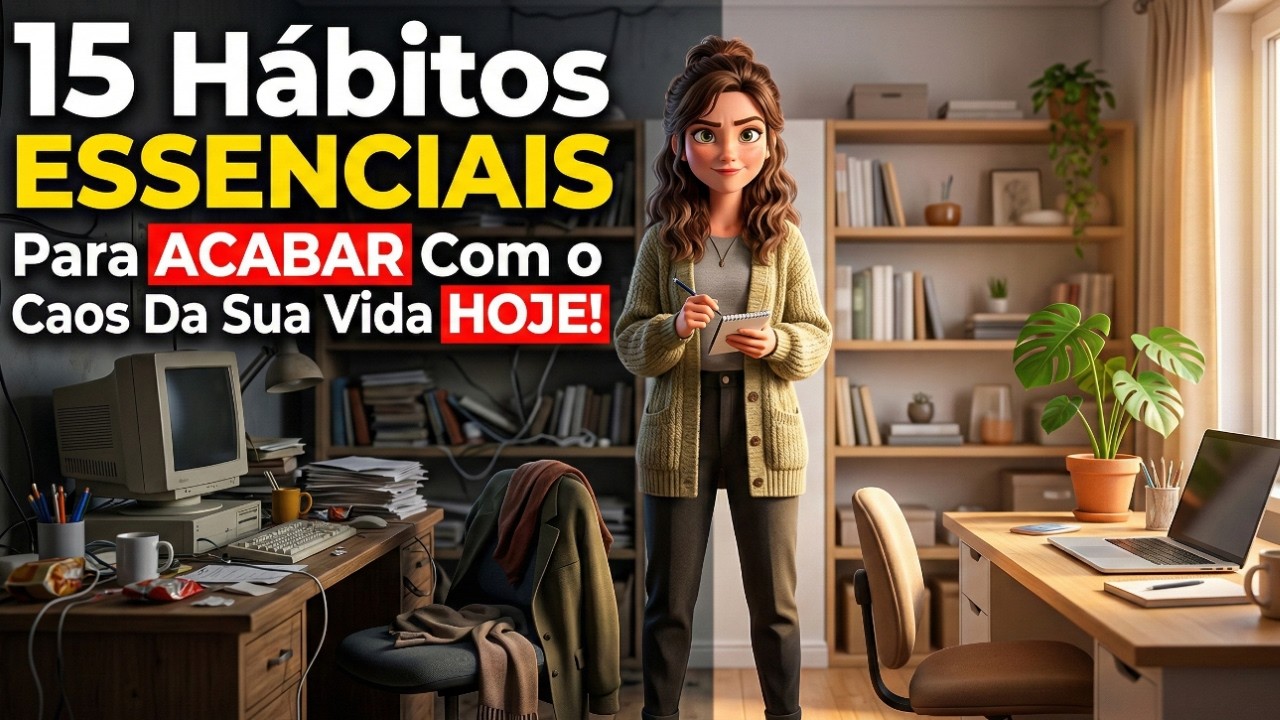 15 Hábitos ESSENCIAIS Para ACABAR Com o Caos Da Sua Vida HOJE!
