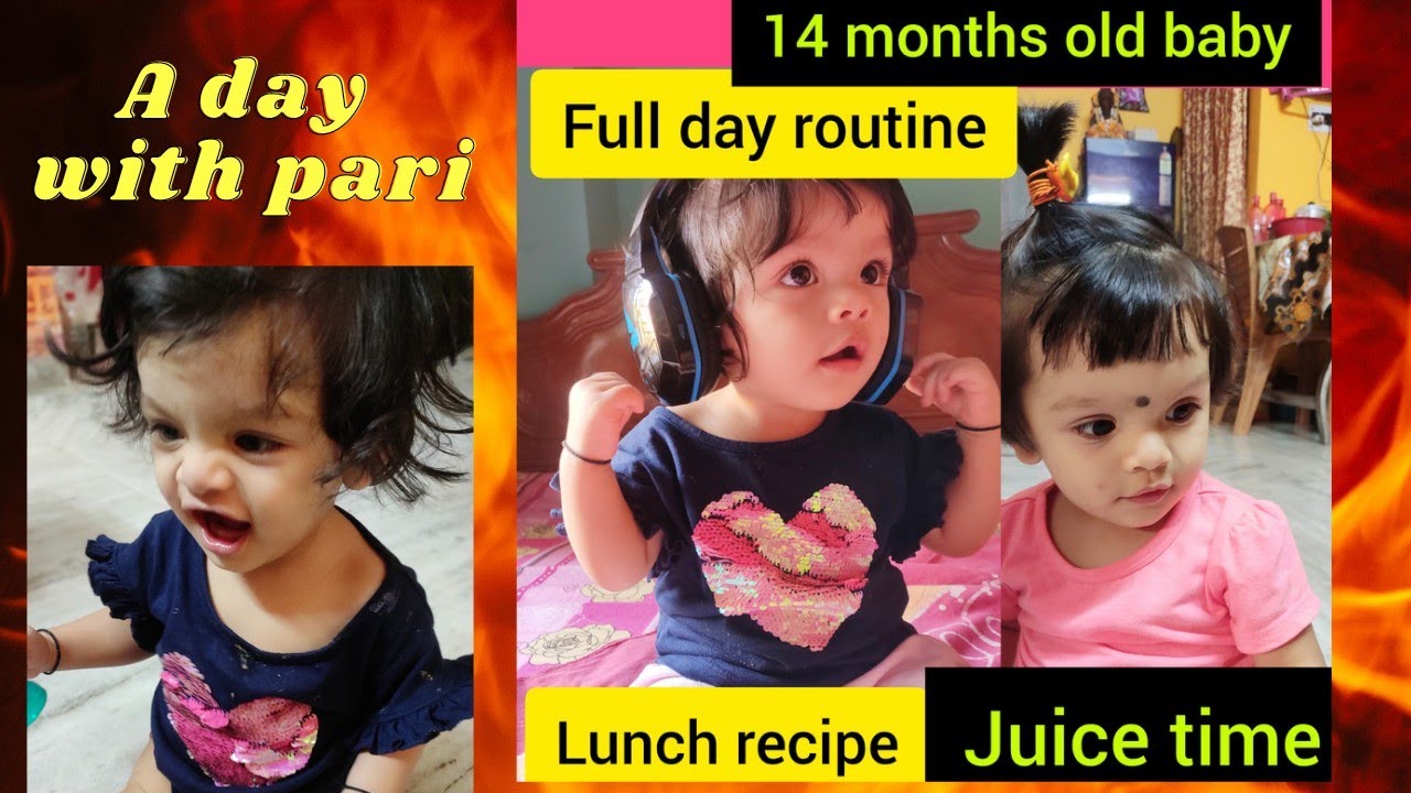 full day routine of 14 month old baby girl/ morning to night vlog Hindi/14 month old baby food