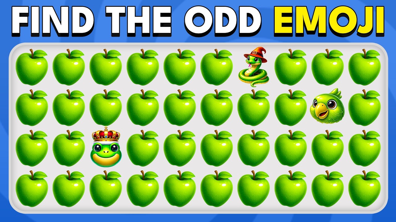 Find the ODD Emoji Out - Nature Edition 🍏🐝🌺 | Easy, Medium, Hard | Emoji Quiz | Piggy Quiz