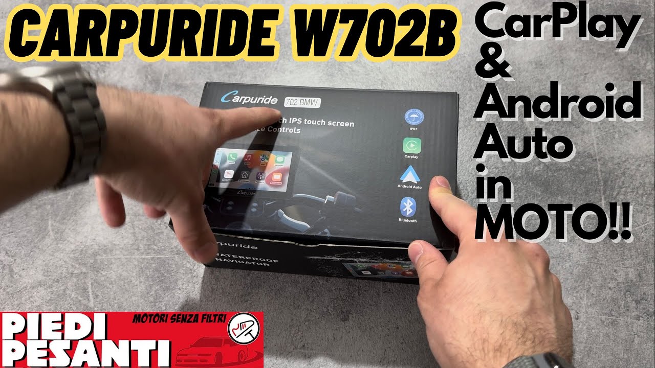 CARPLAY e ANDROID AUTO in MOTO con CARPURIDE W702B