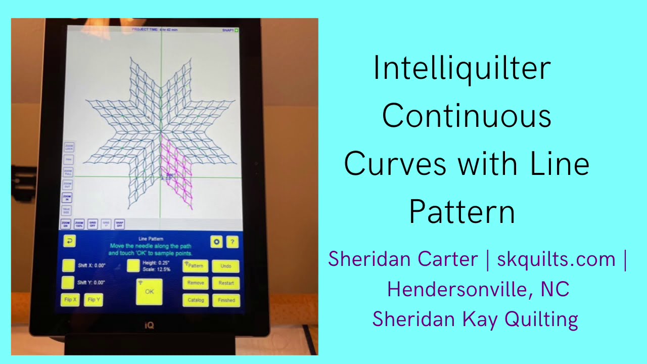 Intelliquilter Tutorial Quilting a Lone Star with Continuous Curves Line Pattern
