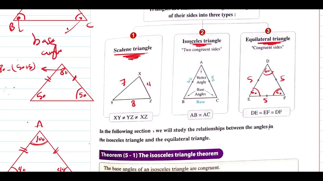 The isosceles triangle prep2 lesson 5 1st term