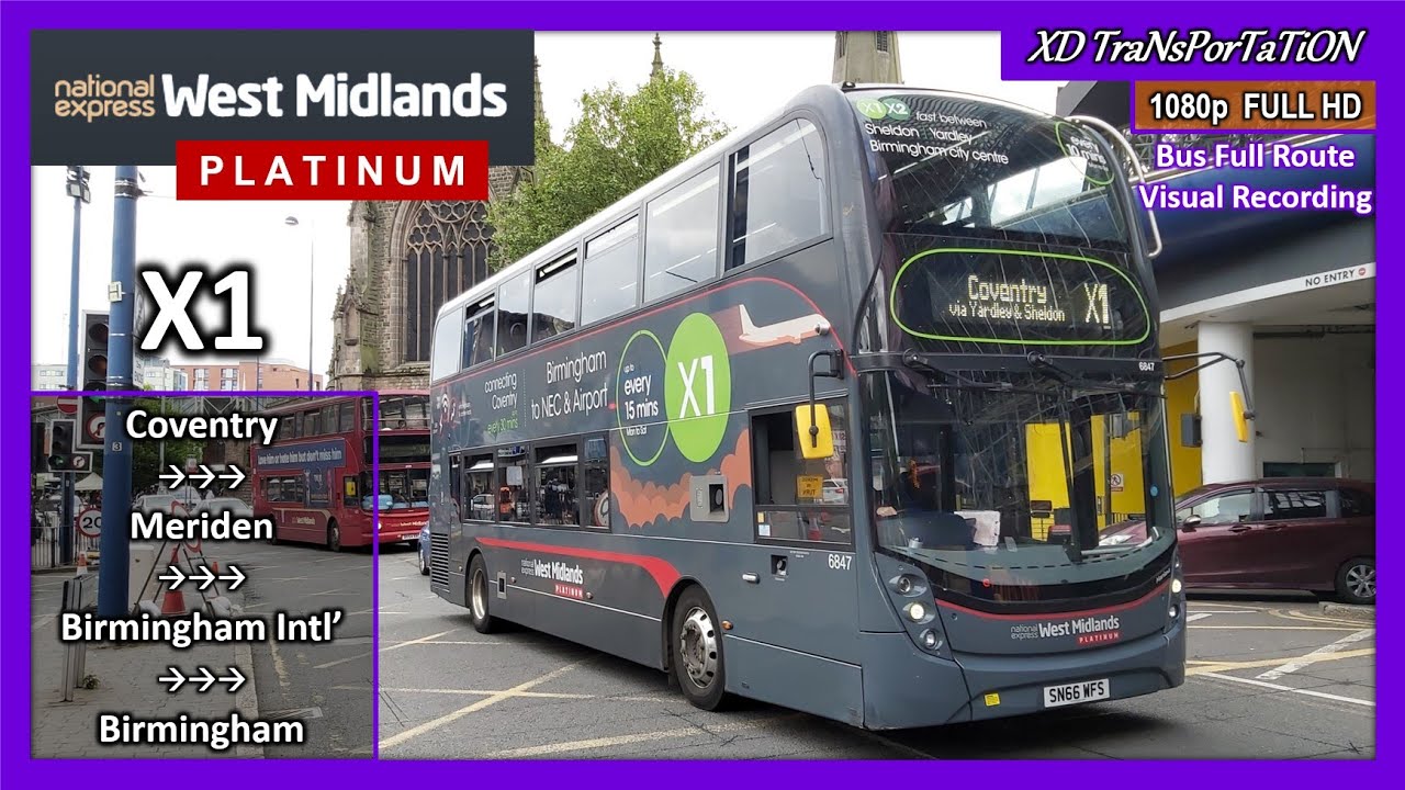 [National Express West Midlands] X1 ~ Coventry, Pool Meadow ➝ Birmingham, Park Street