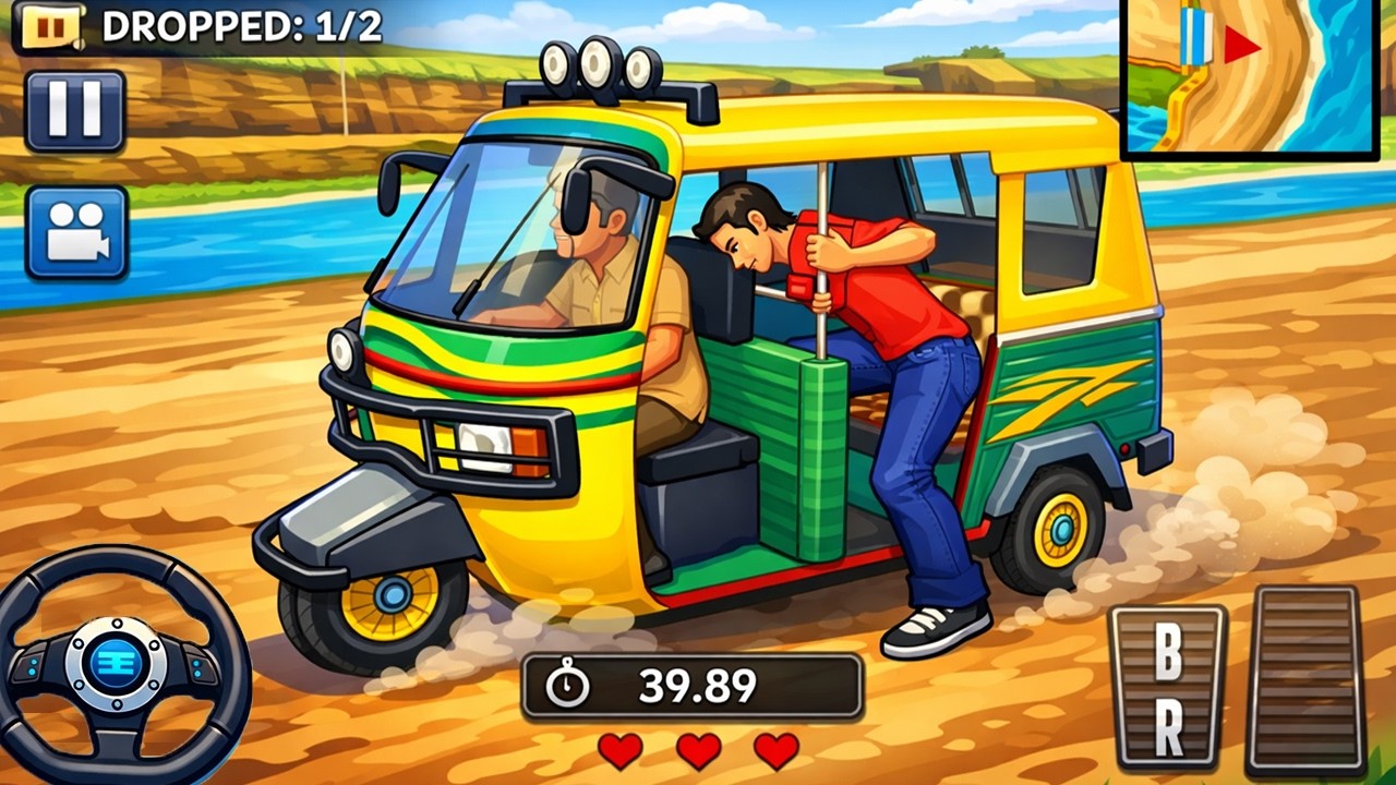 Auto Rickshaw Hill Climb Driving Game - Modern Auto Rickshaw Taxi Simulator - Android Gameplay